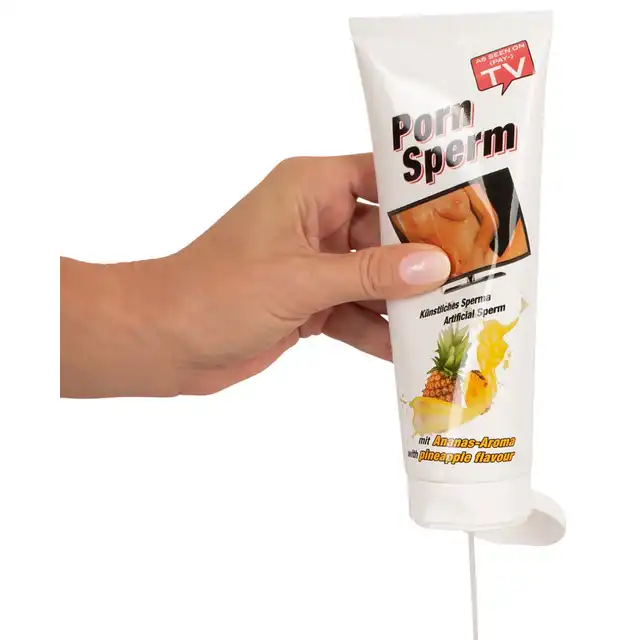 Porn Sperm - Lubrykant smak ananasowy  250 ml, realistycznie udający spermę. 