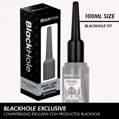 Black Hole - Anal lube Applier Size L 100ml - Aplikator do lubrykantów Black Hole 100 ml. Precyzyjna aplikacja lubrykantu dla większego komfortu i higieny.