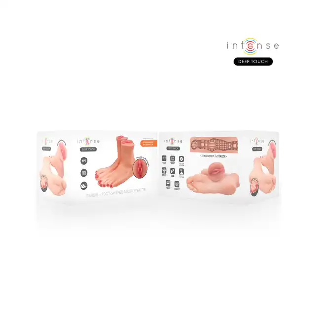 Intense - Deep Touch Gabbie Foot.  Dwuczęściowy masturbator w kształcie realistycznych stóp z waginami