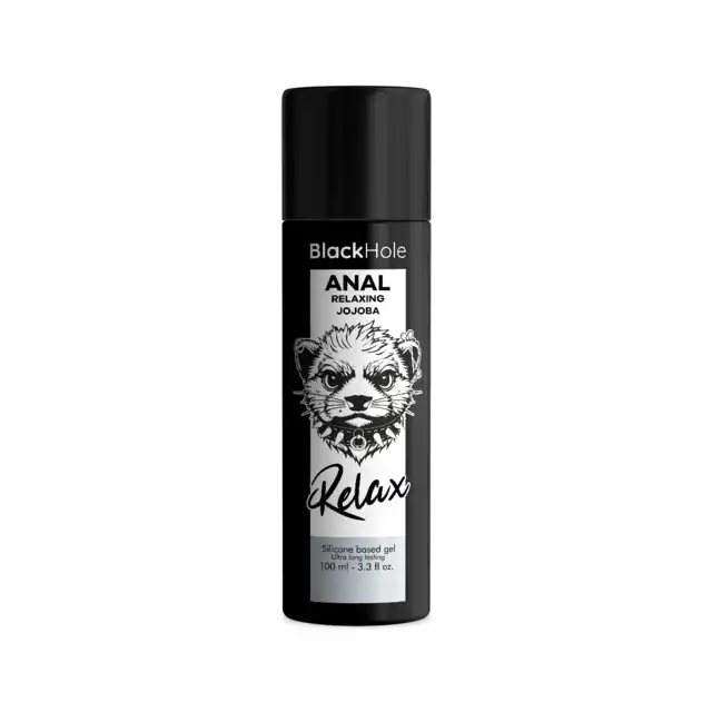 Black Hole - Anal Relaxing Jojoba Relax Silicone Base 100 ml - Wysokiej jakości lubrykant analny na bazie silikonu z delikatnym efektem rozluźniającym oraz olejem jojoba.