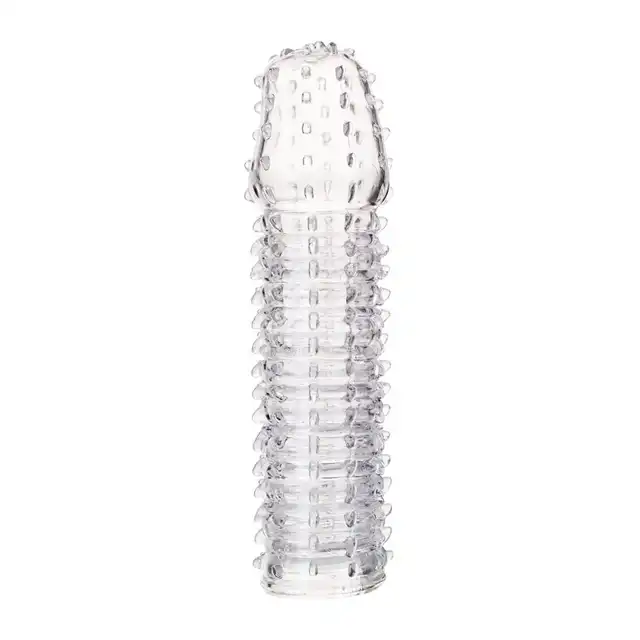 A-Toys - Penis Extender Boyn 15,2 cm - Transparentna nakładka na penisa z wypustkami, efekt natychmiastowego powiększenia.