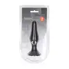 Levelz – Slim Anal Plug L. Smukły, ergonomiczny silikonowy czarny korek analny z szeroką podstawą