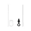 Levelz – Anal Plug With Loop Medium. Wygodny silikonowy czarny korek analny z uchwytem w formie pętli