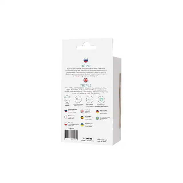 To Do -  Triple Mint. Stopniowana zatyczka analna stymulacja i komfort użytkowania.
