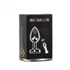 BSeries - Vibration Metal Anal Plug with Remote Control M - nowoczesny i elegancki metalowy korek analny z wibracjami, sterowany pilotem.