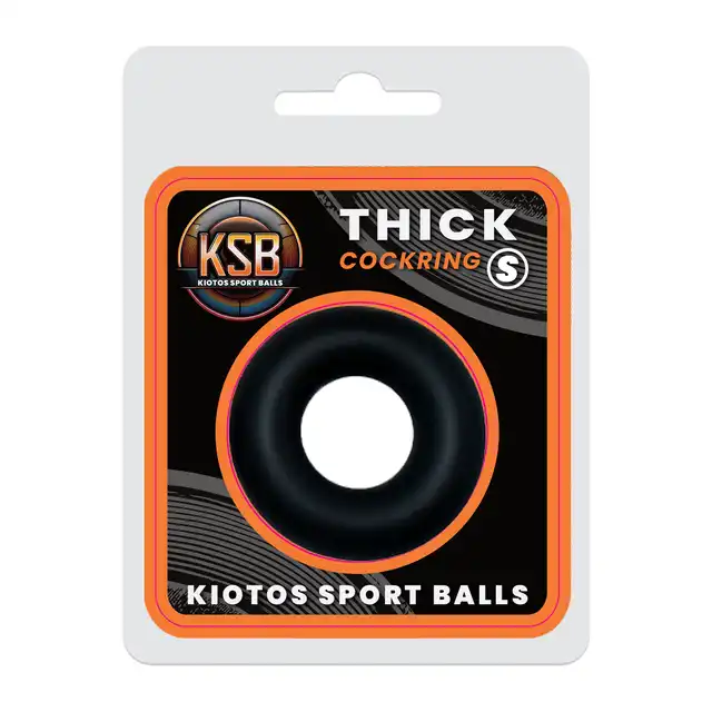 Kiotos Sport Balls – Thick Cockring S. Gruby silikonowy pierścień erekcyjny w kolorze czarnym