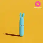 Girls Toys - Stymulator łechtaczki  Sitia. Bunny Touch Blue. Jasnoniebieski silikonowy stymulator łechtaczki z króliczymi uszami. Przyjemny design i pełnia doznań z 10 trybami wibracji