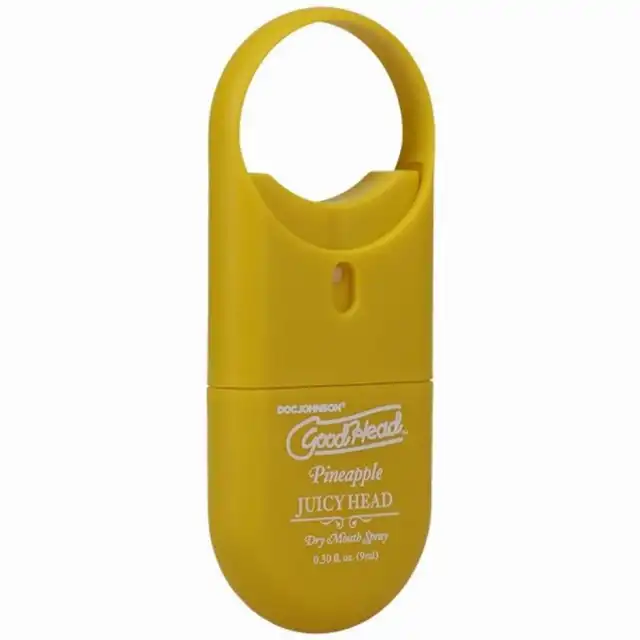 Doc Johnson - GoodHead Juicy Head To-Go Dry Mouth Spray Pineapple – spray nawilżający do ust 9 ml o smaku ananasa. Opakowanie podróżne. Zabierz go wszędzie.
