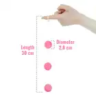 Toyz4Lovers - 3Beads Anal Beads - Eleganckie potrójne kulki analne z uchwytem. Delikatna konstrukcja i subtelny różowy kolor.