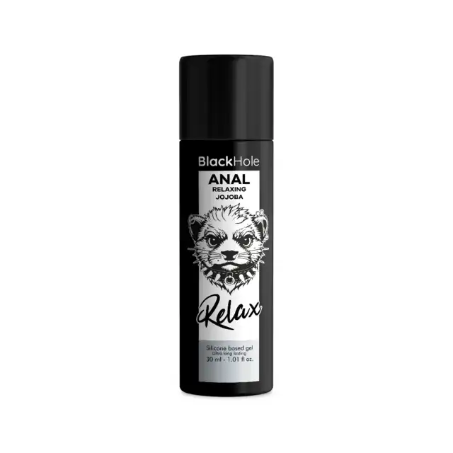 Black Hole - Anal Relaxing Jojoba Relax Silicone Base 30 ml - Wysokiej jakości lubrykant analny na bazie silikonu z delikatnym efektem rozluźniającym oraz olejem jojoba.