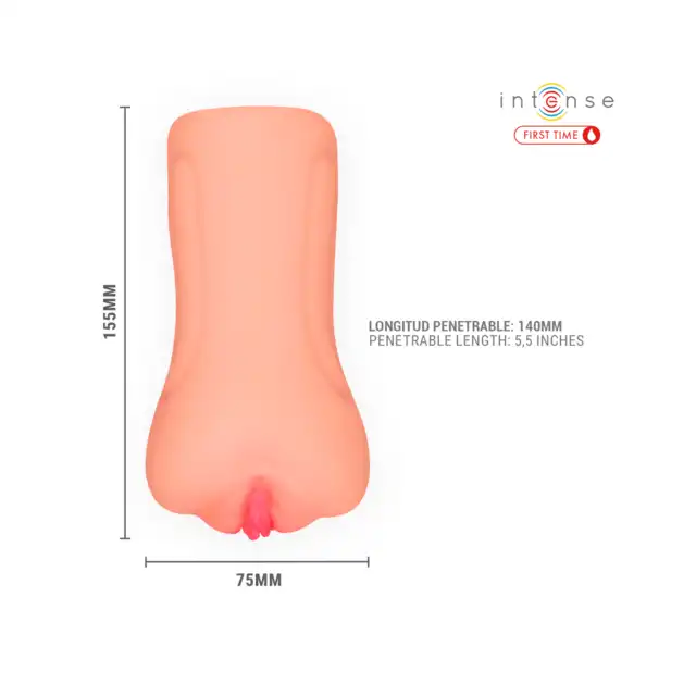 Intense - First Time Erika. Realistyczny masturbator w kształcie pochwy dziewicy z krwią menstruacyjną i błoną dziewiczą