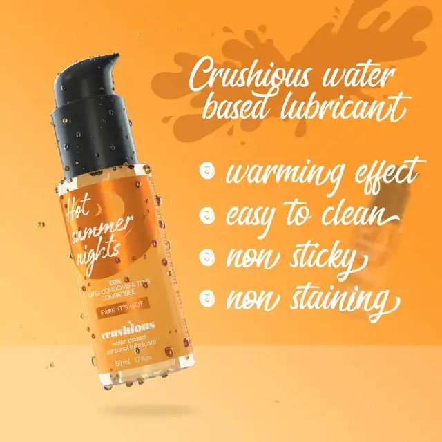 Crushious - F*#k It`s Hot - Warming Effects Waterbased Lubricant 50ml - Lubrykant na bazie wody z efektem rozgrzewającym. Rozgrzewająca formuła dla intensywniejszych doznań.