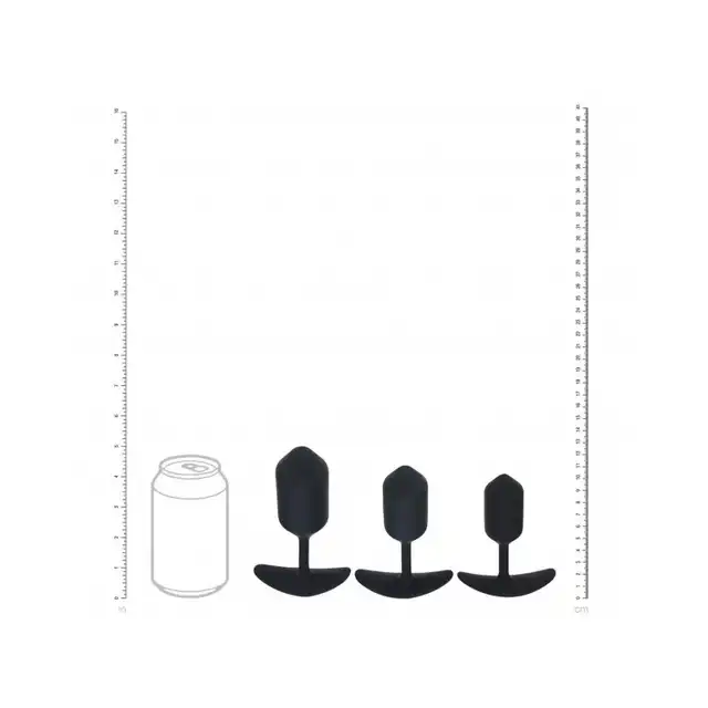 Levelz – Weighted Anal Plug Training Kit. Zestaw progresywny czarnych korków analnych z metalowym rdzeniem