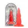 Toyz4Lovers - Jelly Pine Anal Plug 15.5 cm Red - Stożkowy korek analny z przyssawką. Trzy poziomy intensywności w jednej konstrukcji.