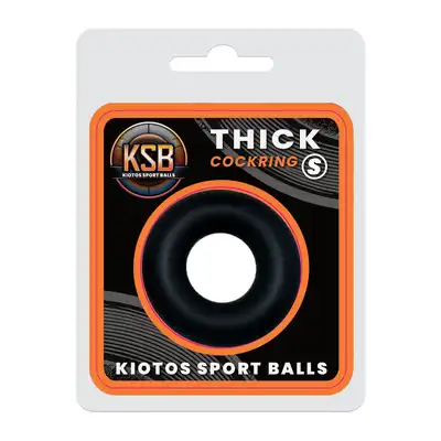 Kiotos Sport Balls – Thick Cockring S. Gruby silikonowy pierścień erekcyjny w kolorze czarnym