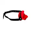 Kiotos BDSM - Vibrating Mouth Gag Silicone Lips &amp; Tongue - Wibrujący knebel w kształcie ust z językiem i wypustkami. 10 funkcji wibracji i silikon wysokiej jakości!