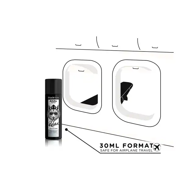 Black Hole - Anal Repair Water Based Relax With Hyaluron 30 ml - Analny lubrykant na bazie wody z kwasem hialuronowym i właściwościami relaksującymi.