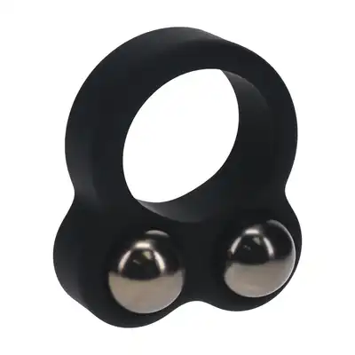 Levelz -  Liquid Silicone Double Weighted Ball Cock Ring. Silikonowy ring z obciążnikami 