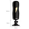 BSeries - Dual Vibrating Masturbator Black - Podwójny masturbator usta - wagina, z intensywnymi 7 wibracjami. 