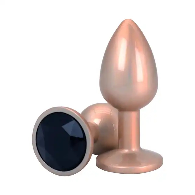 ToyJoy - Hapinnes Shine Like a Star. Złota zatyczka z czarnym kryształkiem.  