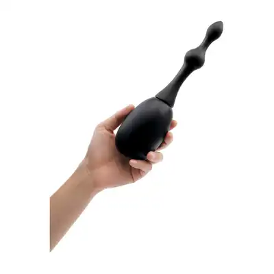 Aqua Clean - Silicone One - Way Valve Douche Set with Beaded Nozzle 150 ml - Gruszka do higieny intymnej z końcówką z kulkami. Zawór jednokierunkowy zapobiegający cofaniu się wody.