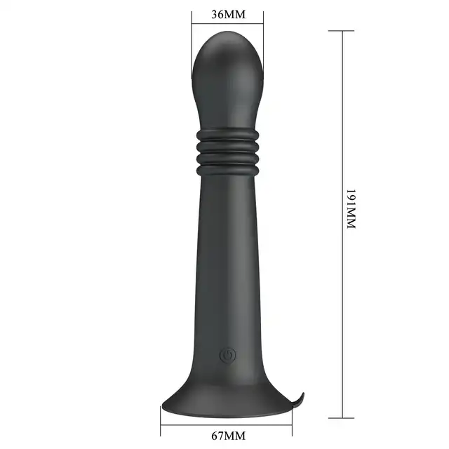 Pretty Love - Stellan - Wibrator analny na przyssawce z 4 intensywnymi trybami pchnięć oraz 4 rytmicznymi wzorami rotacji.