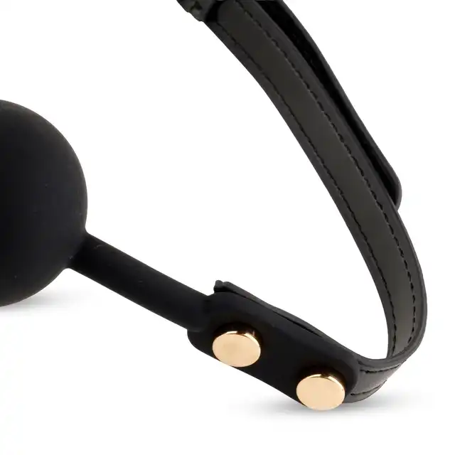 Boys of Toys - Ball Gag Black - Minimalistyczny knebel BDSM z silikonową kulką - Cisza jeszcze nigdy nie wyglądała tak dobrze.