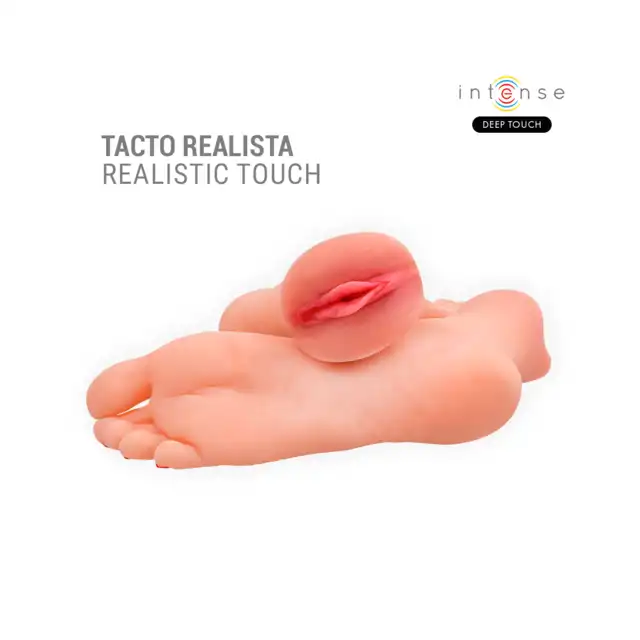 Intense - Deep Touch Gabbie Foot.  Dwuczęściowy masturbator w kształcie realistycznych stóp z waginami