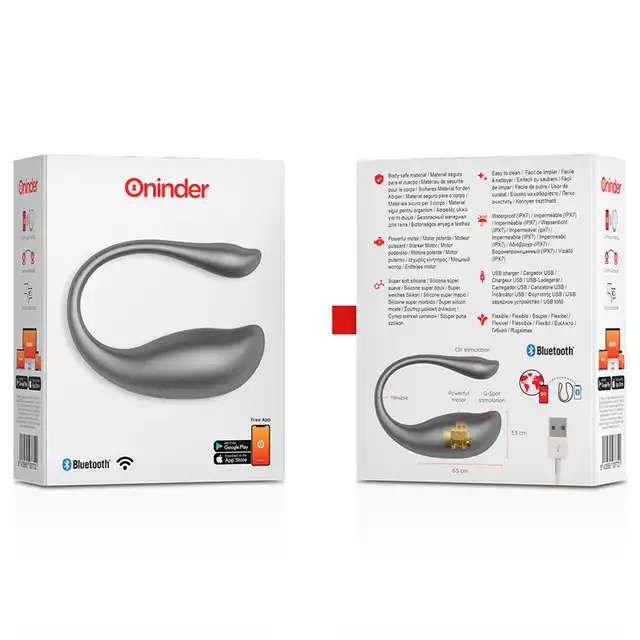 Oninder - Nairobi Vibrating Egg. Inteligentne sterowane na aplikację jajeczko wibrujące z opcją sterowania z całego świata