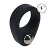Levelz – Single Weighted Ball Cock Ring. Czarny pierścień erekcyjny z płynnego silikonu z wyjmowalnym ciężarkiem 