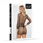 Softline - Bodystocking Dress 3028. Ponadczasowa klasyczna seksowna sukienka "kabaretka".