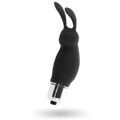 Intense - Roger Mini Rabbit czarny. Kompaktowy słodki stymulator na baterie. 