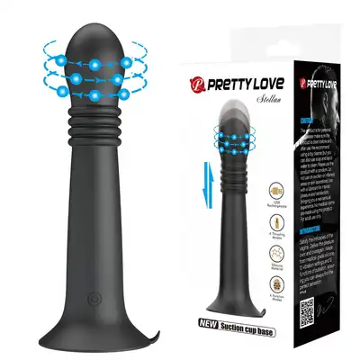 Pretty Love - Stellan - Wibrator analny na przyssawce z 4 intensywnymi trybami pchnięć oraz 4 rytmicznymi wzorami rotacji.