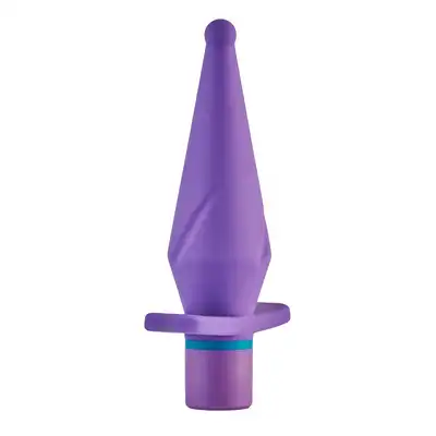 Love Signal - Tingling Touch Vibrating Anal Plug - Uroczy wibrujący korek analny w kolorze fioletowym. Ładowanie USB, wodoodporność IPX6.