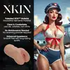 Xkin - Pinup Dolls - Airforce Brat Bonnie Bombshell - Masturbator w stylu retro, waga 362g. Realistyczna waginka z teksturowanym wnętrzem.