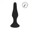 Levelz – Slim Anal Plug L. Smukły, ergonomiczny silikonowy czarny korek analny z szeroką podstawą