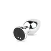 BSeries - Vibration Metal Anal Plug with Remote Control M - nowoczesny i elegancki metalowy korek analny z wibracjami, sterowany pilotem.