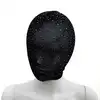 O-Products - Lace Hood Shiny Diamonds - Siateczkowa maska z diamencikami i wiązaniem z tyłu. Idealna do stylizacji fetyszowych i role-play.