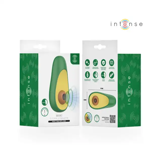 Intense – Waki Avocado Clitoral Suction Stimulator. Kolorowy dyskretny stymulator łechtaczki w kształcie awokado