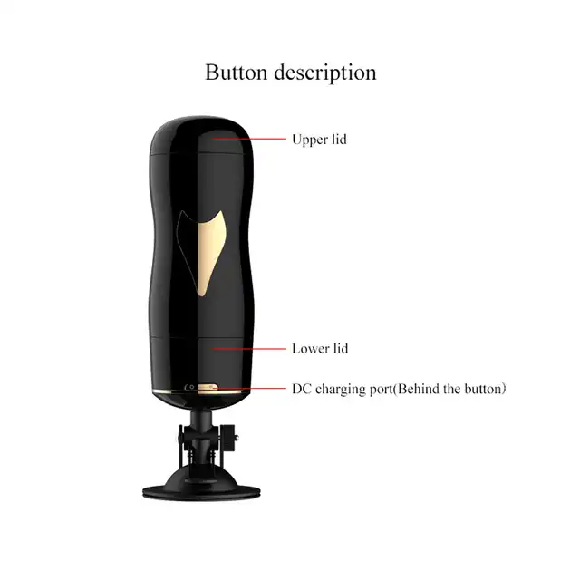 BSeries - Dual Vibrating Masturbator Black - Podwójny masturbator usta - wagina, z intensywnymi 7 wibracjami. 