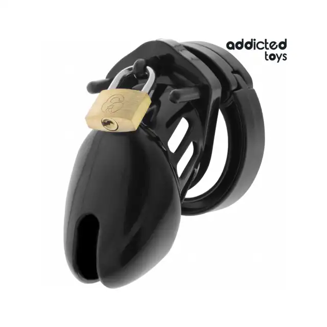 Addicted Toys - Obsidian Hold Penis Cage Size S - Klatka na penisa z wymiennymi pierścieniami. Bezpieczna konstrukcja, możliwość idealnego dopasowania i pełna kontrola.