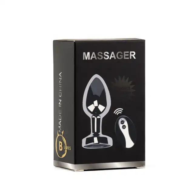 BSeries - Vibration Metal Anal Plug with Remote Control M - nowoczesny i elegancki metalowy korek analny z wibracjami, sterowany pilotem.
