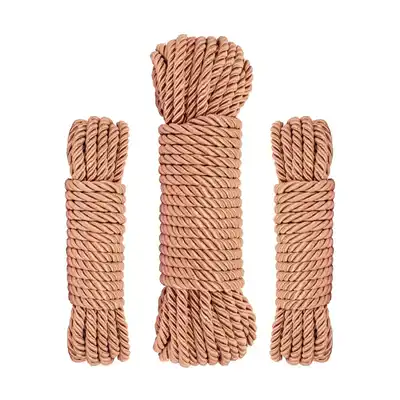 Rosy Gold - Nouveau - Bondage Rope Set - Elegancki zestaw 3 lin do wiązania i shibari. Miękkie, wytrzymałe liny stworzone do estetycznego i komfortowego krępowania.