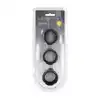 Levelz - Liquid Silicone Ball Strap Set of 3. Zestaw trzech szerokich ringów na jądra. Efektowny ucisk 
