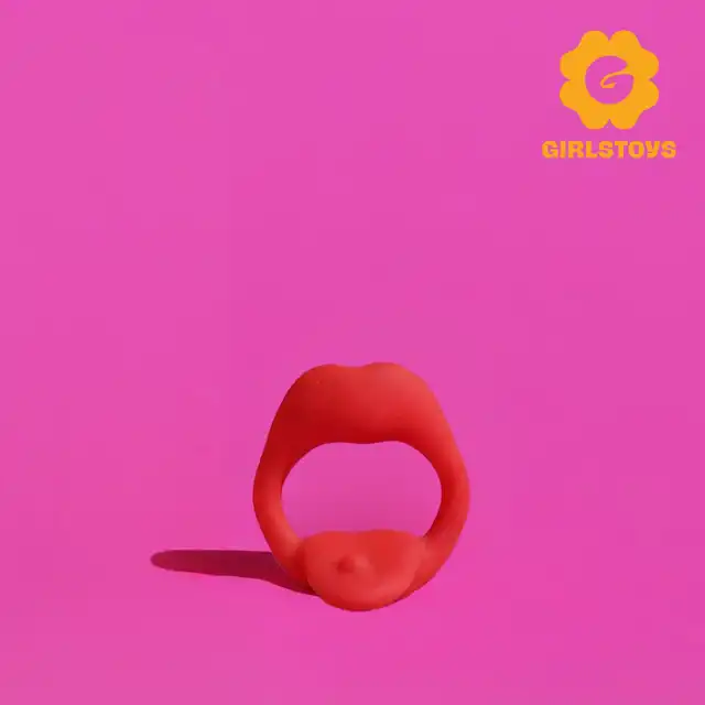 Girls Toys - Ring  Bonavista - Wibrujący pierścień na penisa z języczkiem. Elastyczny, 10 trybów wibracji i języczek z figlarnym detalem w postaci kolczyka.
