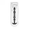 Levelz - Multi Textured Silicone Flared Anal Probe. Czarny silikonowy korek analny z wygodną podstawą