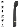 Ibiza -  G-Spot Vibrator USB. Czarny eleganvki wysokiej jakości wibrator z wygięciem do punktu G