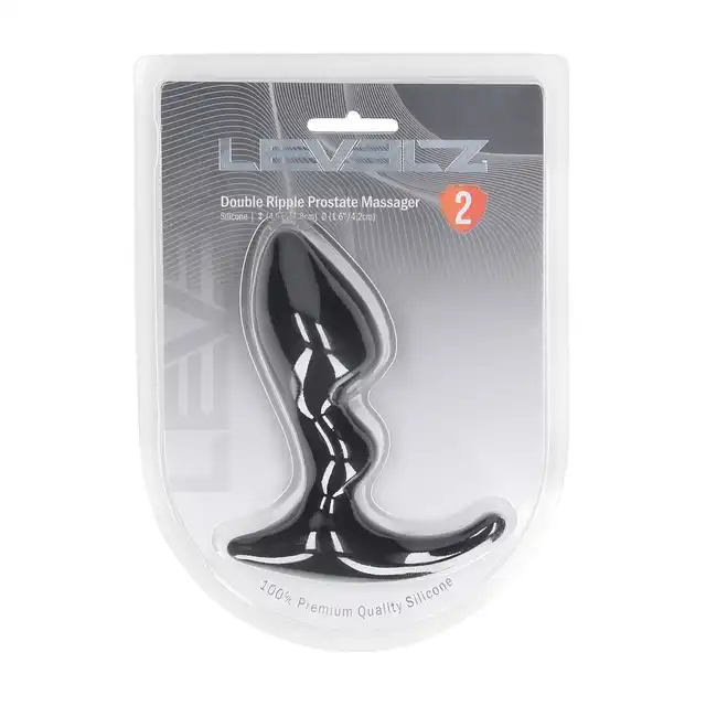 Levelz - Double Ripple Silicone Prostate Massager. Silikonowy masażer prostaty
