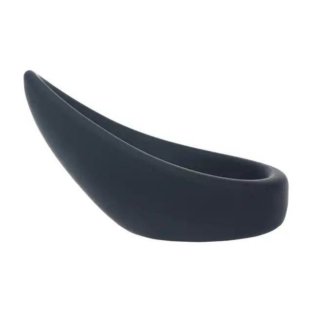 Levelz - Teardrop Silicone Cock Ring. Silikonowy czarny ring erekcyjny w kształcie łzy ze stymulatorem łechtaczki lub krocza
