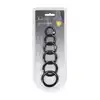 Levelz -  Classic Silicone Cock Ring Set of 6. Zestaw 6 pierścieni erekcyjnych wykonanych z czarnego silikonu